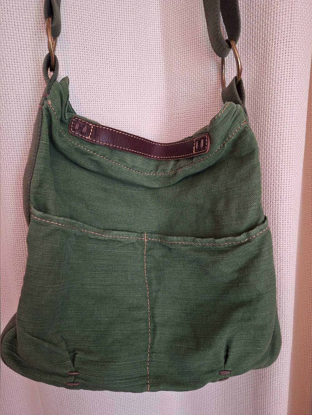 49 Square Miles Classic Crossbody Green Canvas Shoulder Bag